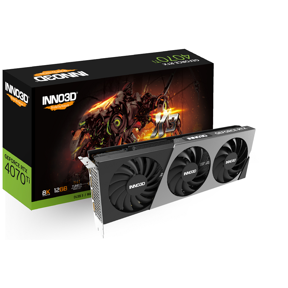 捷特 INNO3D GEFORCE RTX 4070 Ti X3 電競顯示卡