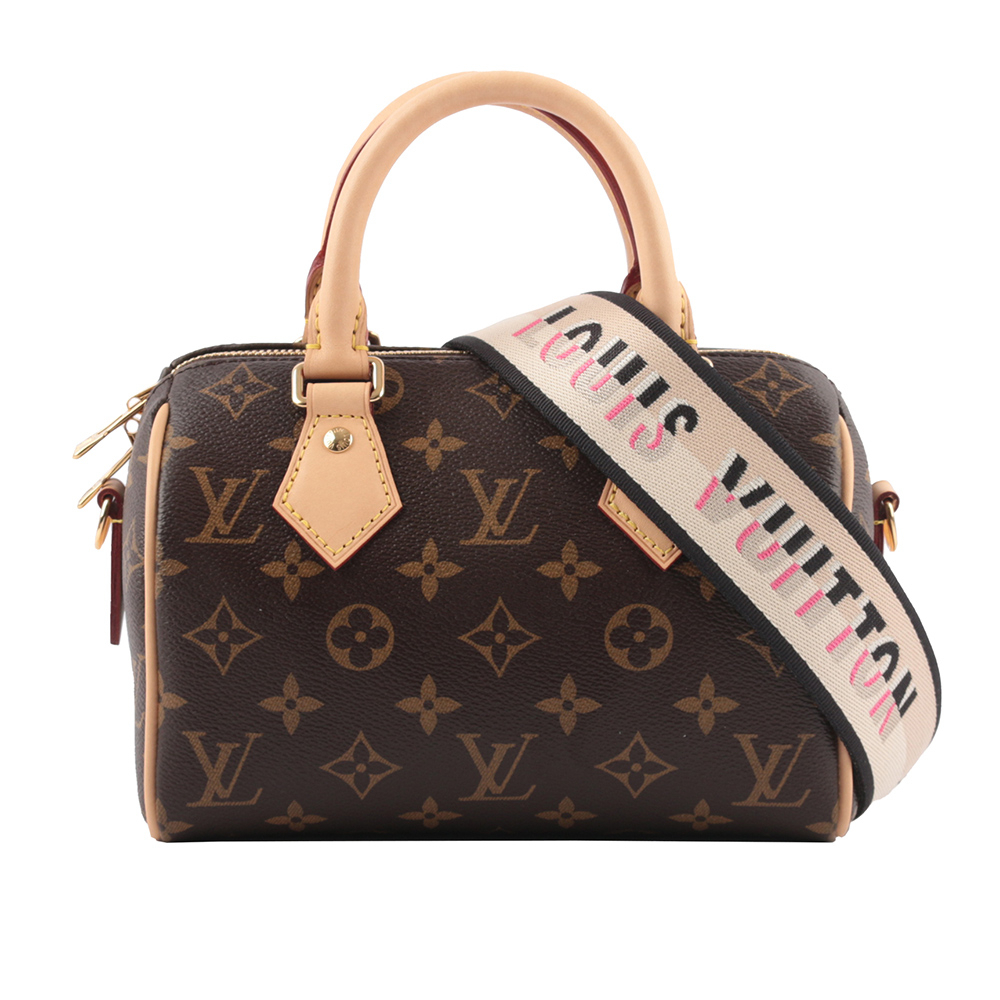 LV Monogram Speedy 手提/斜背二用包20cm(黑背帶) M46234