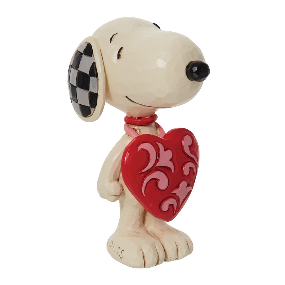 Enesco精品雕塑 Snoopy 史努比戴愛心首飾迷你居家擺飾 EN34025