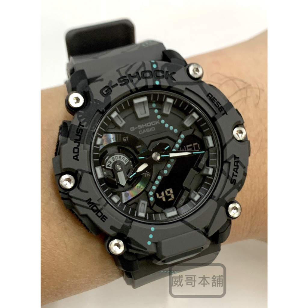 【威哥本舖】Casio台灣原廠公司貨 G-Shock GA-2200SBY-8A 澀谷街頭文化 經典電子錶