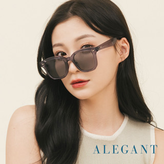 ALEGANT曦夏冰晶灰時髦日常威靈頓粗框輕量TR90寶麗來偏光墨鏡│UV400太陽眼鏡│坎城的鎂光焦點