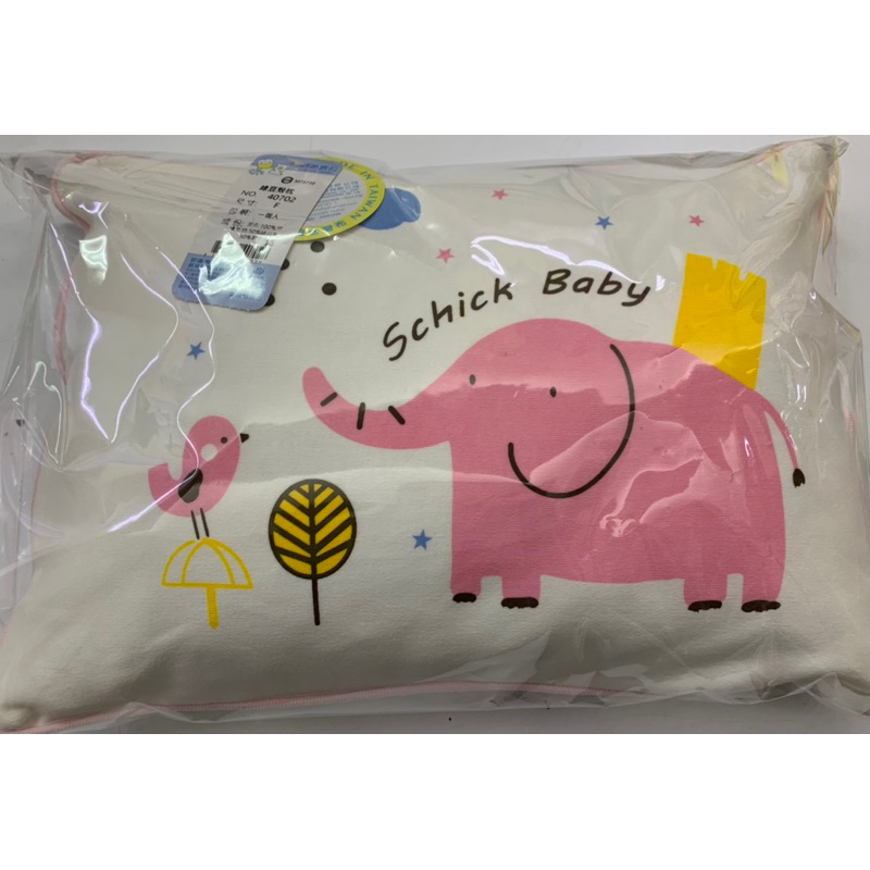 舒適牌40702可愛小象綠豆殼/棉花枕頭 嬰兒枕 兒童枕