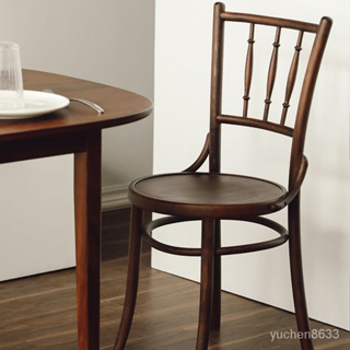 【現貨】免運複古實木餐椅北歐中古咖啡店餐廳桌椅組閤索耐特vintage傢具 BZME