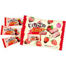 [現貨]日本 雷神 草莓風味迷你棒 有樂製果 132g/雷神巧克力 草莓