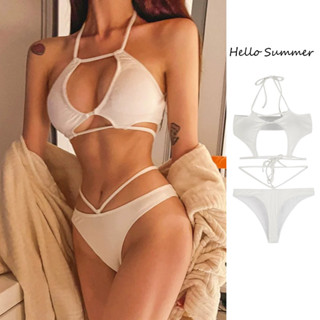 Hello Summer現貨快速出貨❤️韓國新款性感爆乳比基尼無鋼圈泳衣 6032 2805