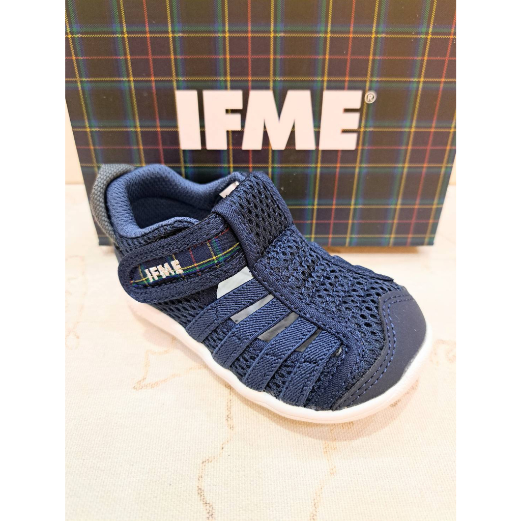 IFME 男童透氣水涼鞋 學步鞋 機能鞋 寶寶段(12-15cm) 3304軍藍