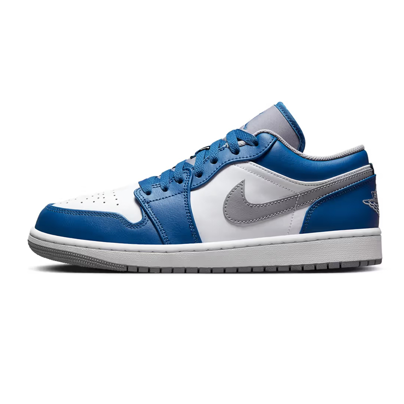 Air Jordan 1 休閒鞋 Low "True Blue" 真藍 白藍 男鞋 553558-412 [現貨]