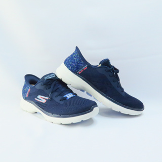 Skechers Go Walk 6-Vivid Idea 女健走鞋 124627NVMT 藍白【iSport愛運動】