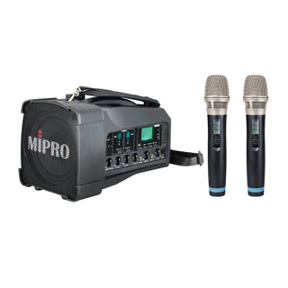 MIPRO 嘉強 MA-100DB 肩掛式擴音器 藍芽版 含2組無線麥克風:手握/耳掛/領夾