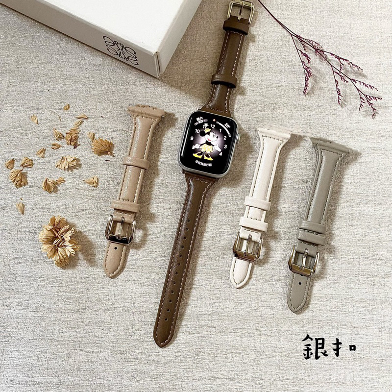 【JE現貨】小蠻腰真皮錶帶 適用於 Apple watch 錶帶 8 7 6 5 SE