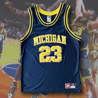 Maurice Taylor 1995 Michigan Nike 密西根 NCAA 客場藍 雙層電繡 球衣 古著