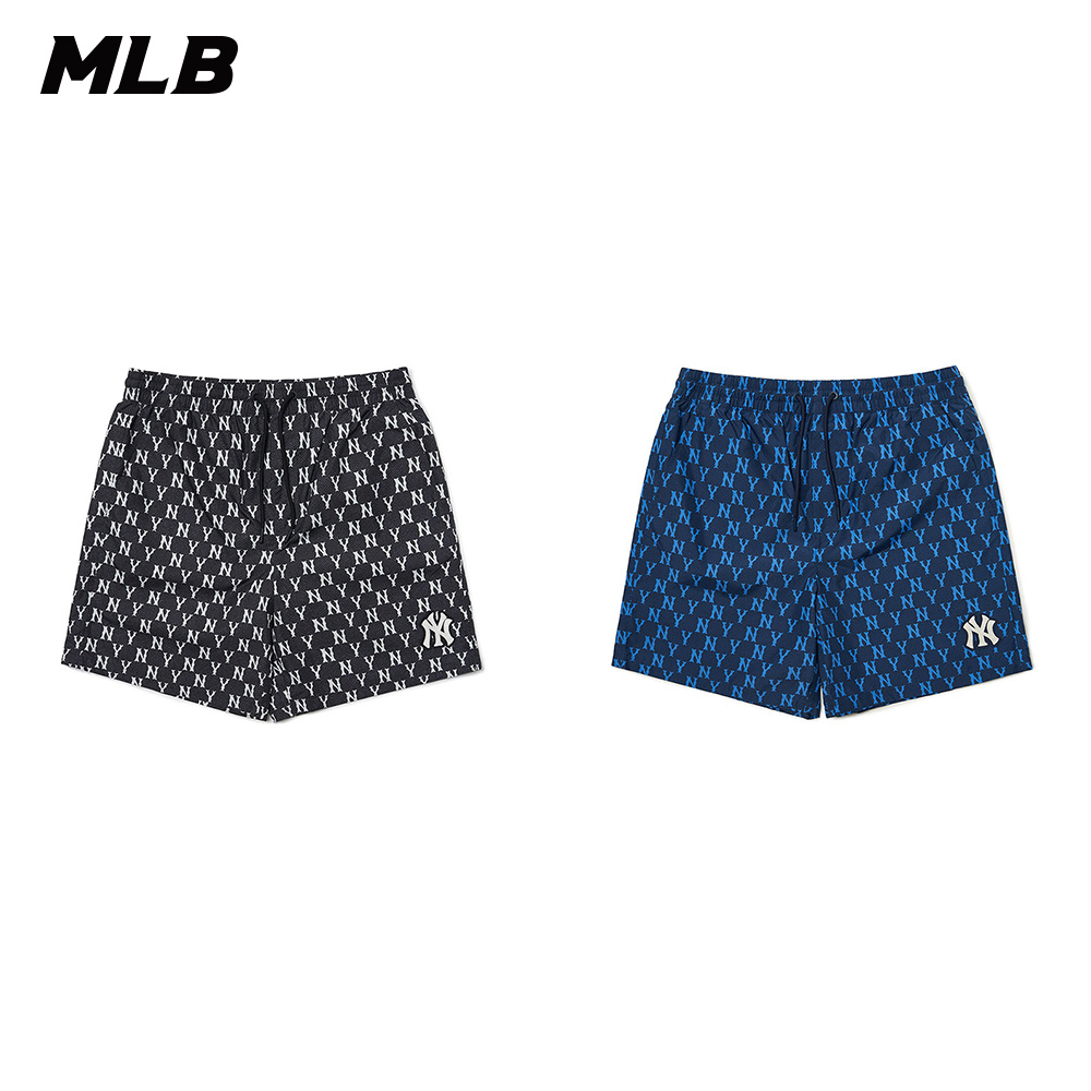 MLB 短褲 沙灘褲  MONOGRAM系列 紐約洋基隊 (3ASMM0123-兩色任選)【官方超值優惠】