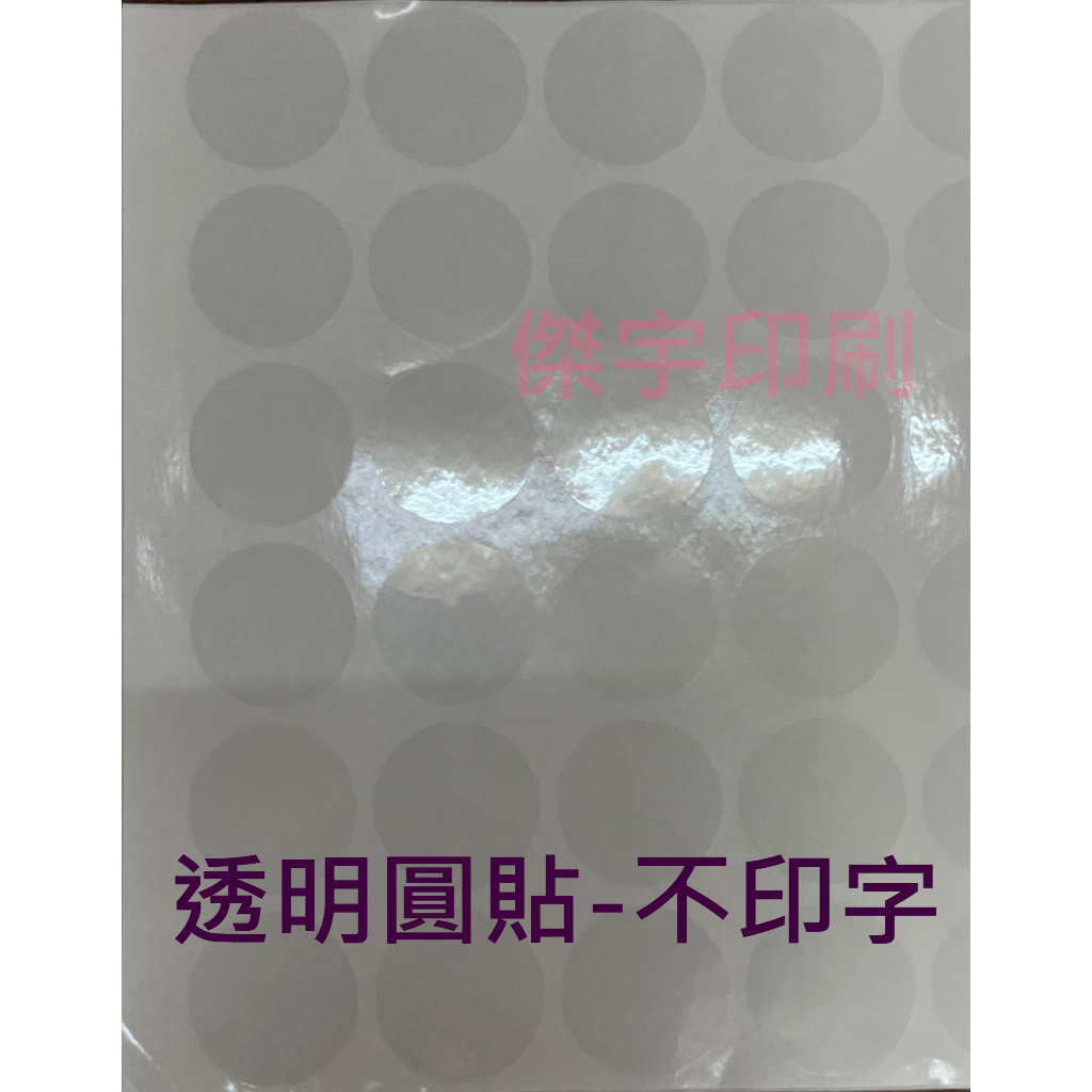 (現貨-快速出貨) 3cm圓形透明圓貼 包裝貼紙 封口貼 標籤 防水 工商貼紙 食品標示 標籤 學校 辦公 多用途