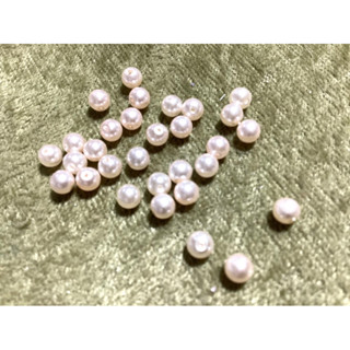 DIY 玻璃珠 玻璃 仿珍珠 4.2mm 淺粉紅 模擬 珍珠 手鍊 項鍊 飾品 $15/20顆