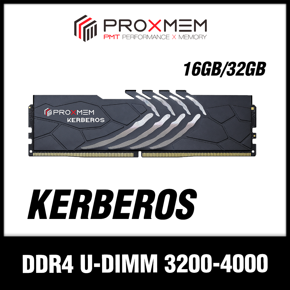 博德斯曼 KERBEROS 地獄犬散熱片系列 DDR4 3200-4000 桌上型超頻記憶體  16GB/32GB