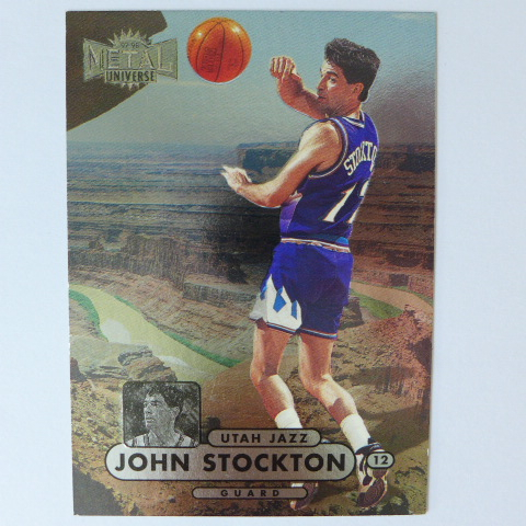 ~ John Stockton ~NBA名人堂/助攻王/約翰·史塔克頓 1998年Metal.金屬設計.籃球卡