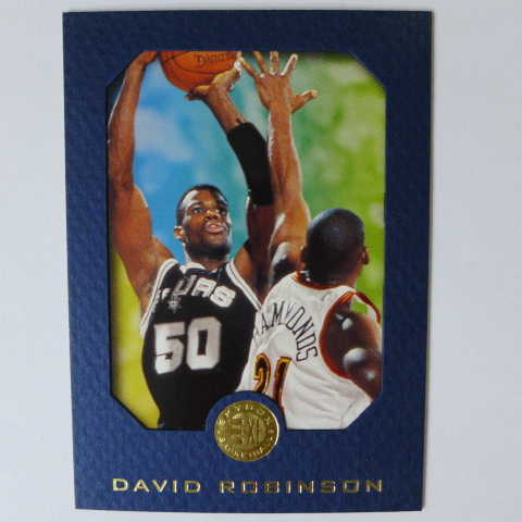 ~ David Robinson ~NBA名人堂/海軍上將/大衛·羅賓森 1996年E-XL.天窗設計.藍版特殊卡