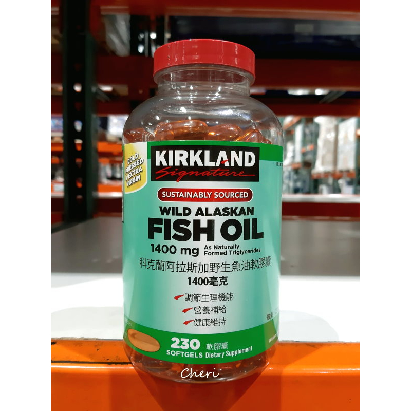 BLANC_COSTCO 好市多 KIRKLAND 科克蘭 阿拉斯加野生魚油 1400毫克 軟膠囊 230粒/瓶