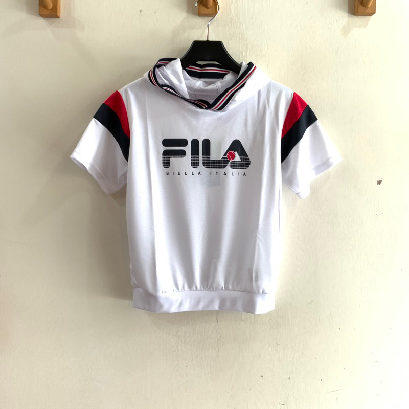 FILA 網眼吸排汗男童連帽T恤