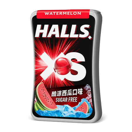 Halls XS無糖迷你薄荷糖-西瓜風味