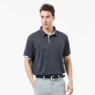 Snowbee Golf 男士素面麻花短袖Polo衫(透吸濕排汗 翻領上衣 高爾夫球衣 健身 爬山 戶外運動 網球)