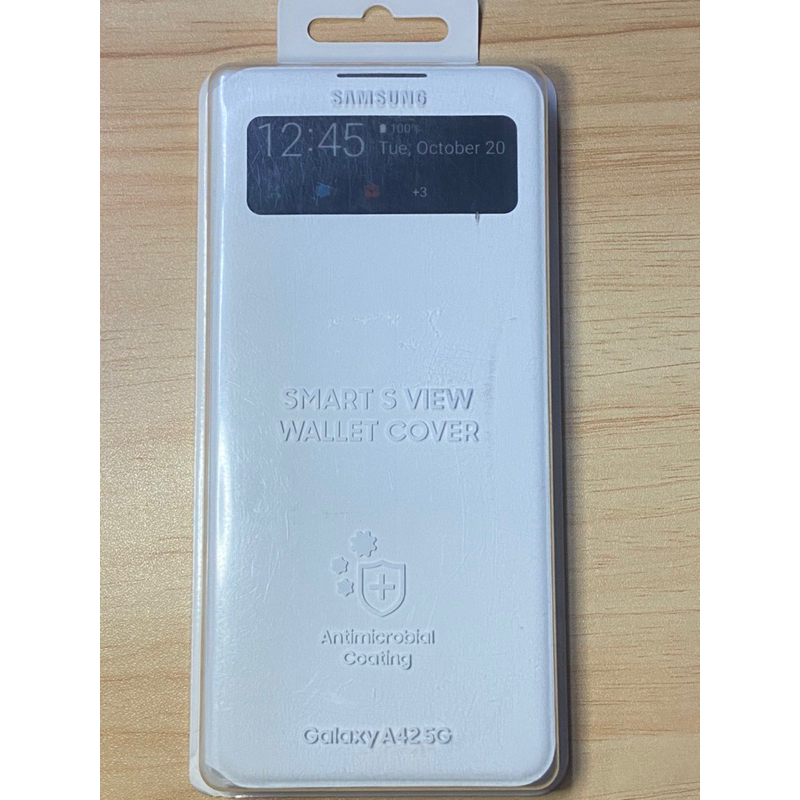 SAMSUNG Galaxy A42 5G 透視感應皮套 手機殼 保護殼 白色 EF-EA426