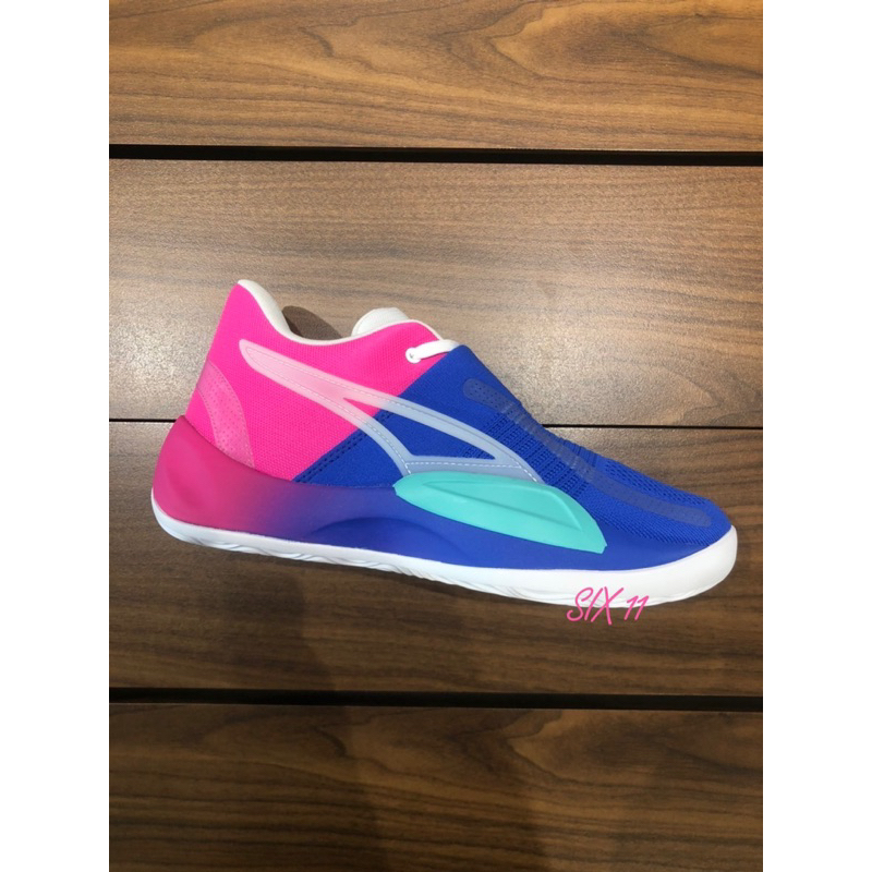 @SIX@PUMA Rise Nitro Fadeway 氮氣系列 籃球鞋 男款 寶藍桃紅配色 378278-01