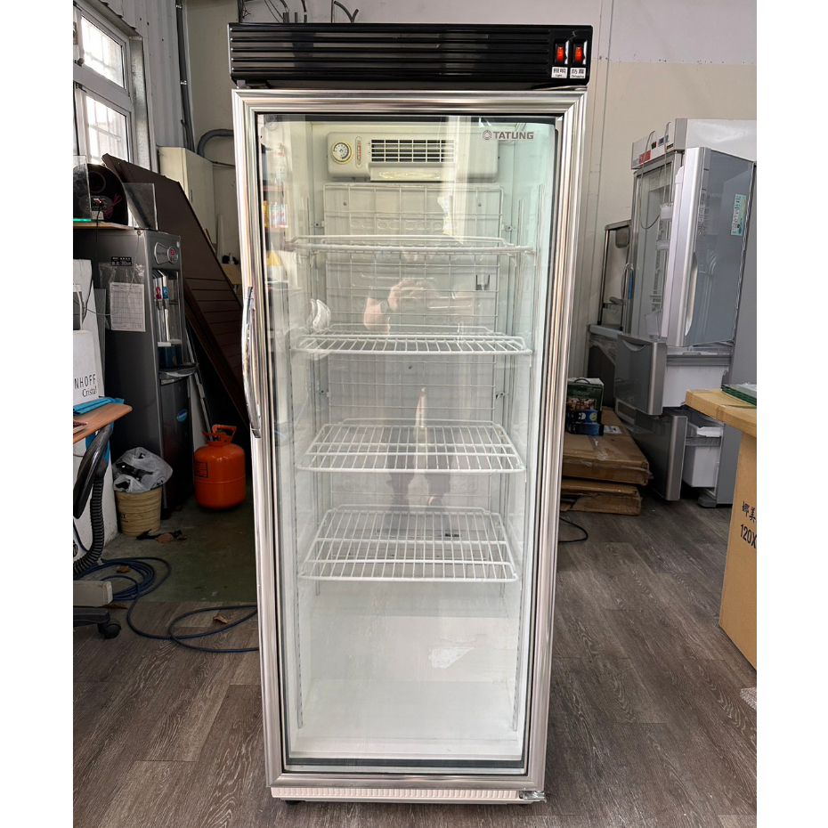 吉田二手傢俱❤TATUNG大同320L單門直立式玻璃型冰箱 冷藏櫃 冷藏展示櫃 冷藏展示台 營業用冰箱 飲料冷藏冰箱