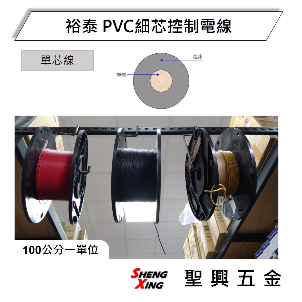 [聖興五金] PVC細芯控制電線 0.5^｜0.75^｜1.25^｜2^ 單位1米 含稅價