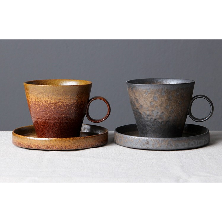 台灣現貨【鎏金 咖啡杯】金秋 280ml 茶杯 茶具 泡茶杯 陶瓷茶杯 馬克杯 辦公杯 泡茶用具
