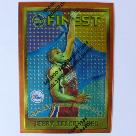 ~ Jerry Stackhouse ~牛排/NBA球星/傑里•斯塔克豪斯 1996年Finest.金屬設計.RC新人卡