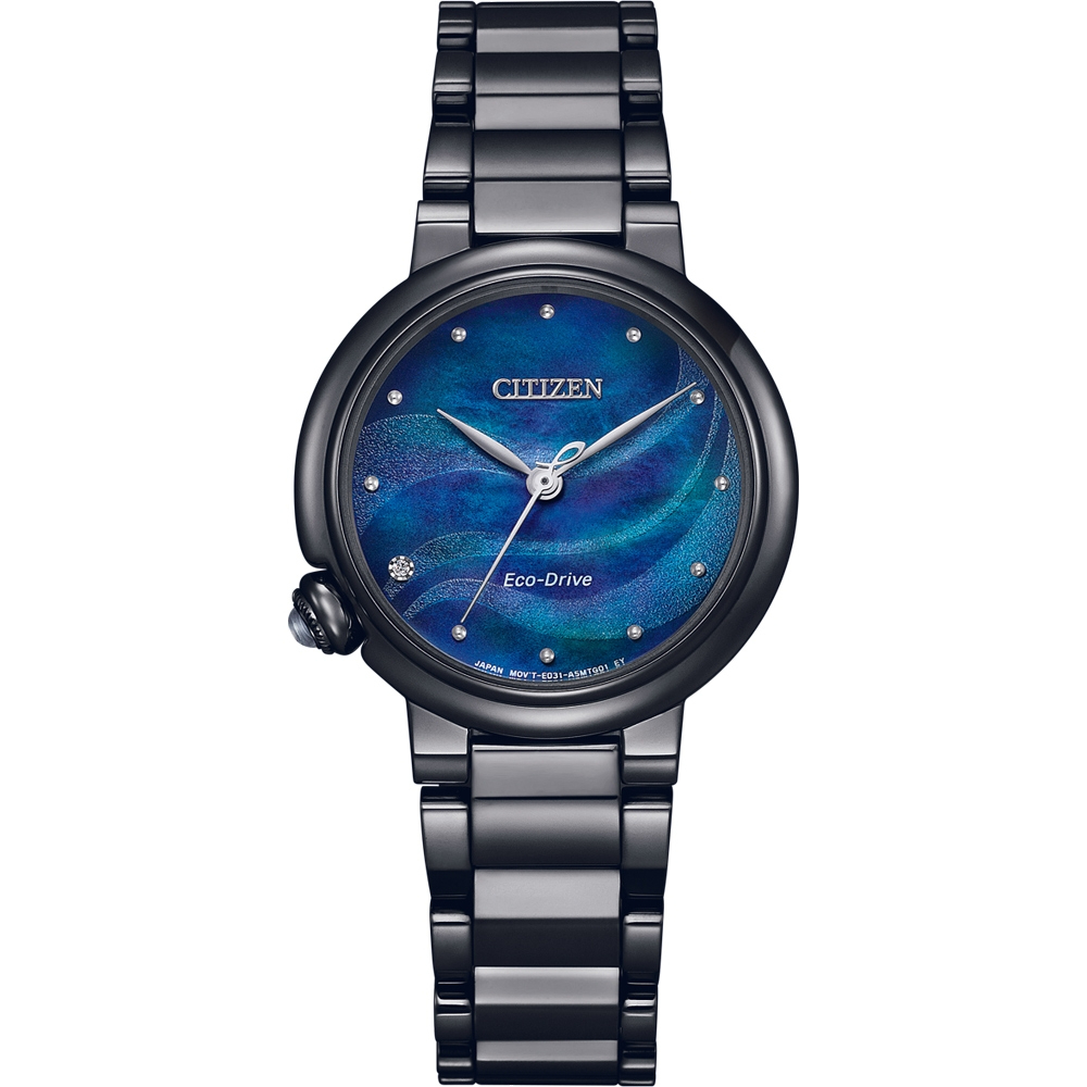 CITIZEN星辰 L系列 光動能 流光時尚腕錶 30mm/EM0915-86N