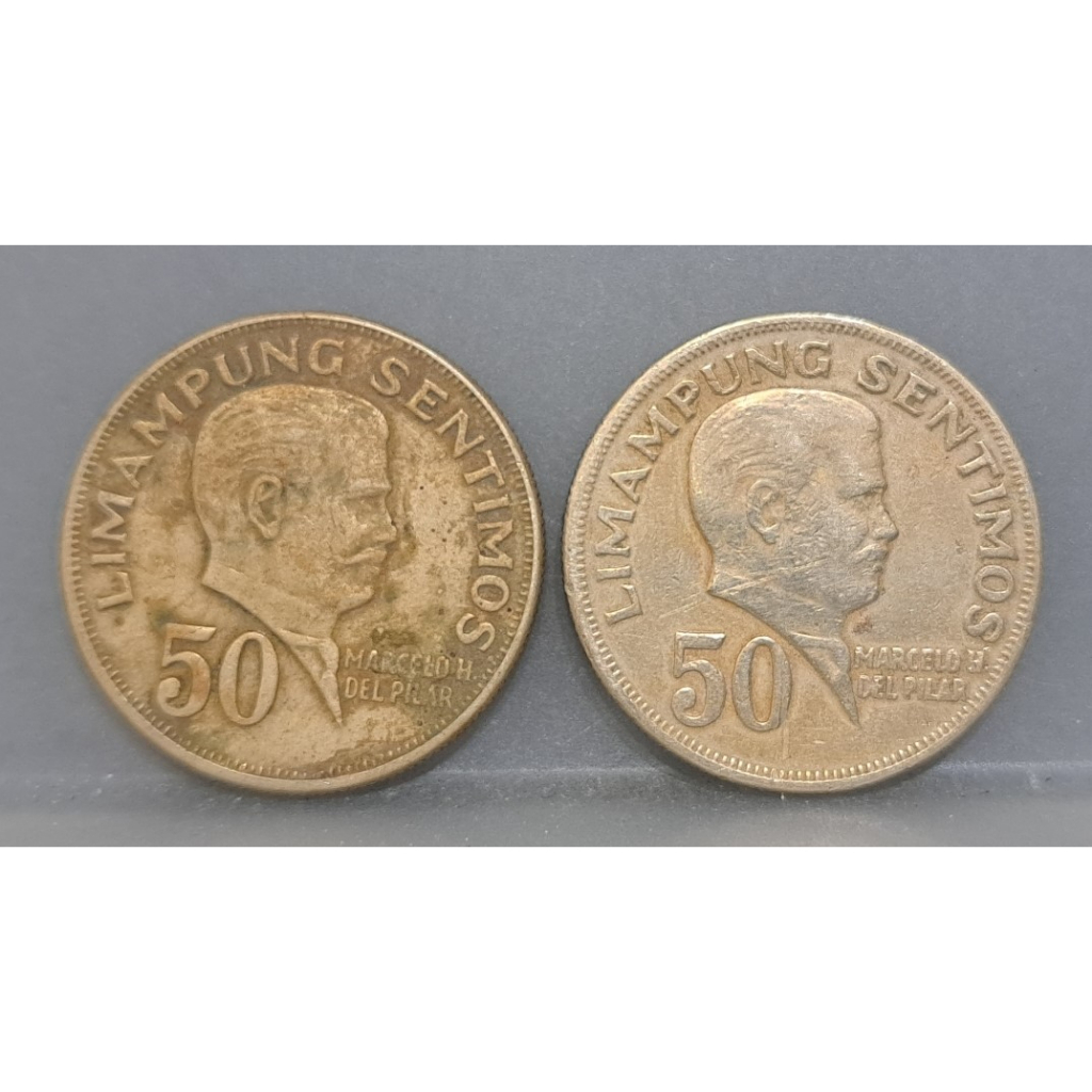 幣246 菲律賓1972年50分硬幣 共2枚