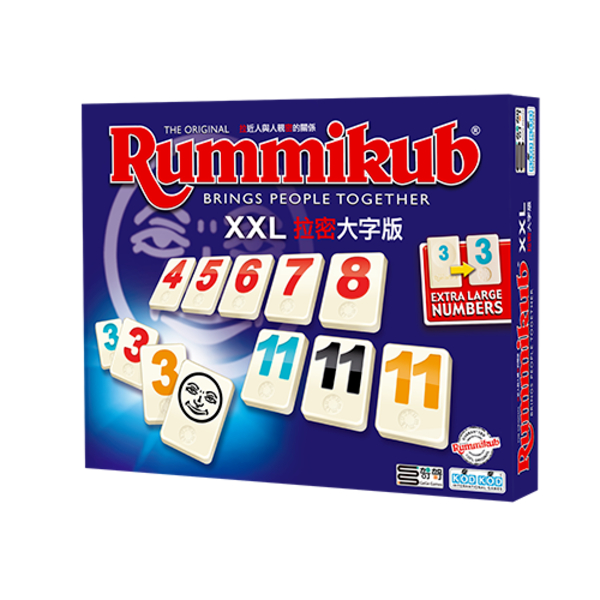 【益智策略桌遊】拉密XXL大字版－桌遊 Rummikub 拉密數字牌適合2-4名玩家 年齡七歲以上