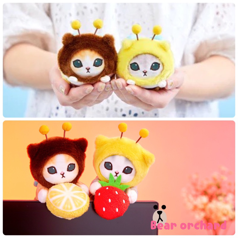 🐻預購🐻日本 mofusand 蜜蜂貓 蜜蜂貓 貓福珊迪 螢幕掛飾娃娃 沙袋娃娃 掌上娃娃 檸檬 草莓 玩偶 娃娃