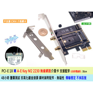 臺灣24H出貨 NGFF M2轉PCIE X1 無線網絡卡轉接 WiFi含6dBi雙頻天線KEY A-E 支援藍芽三年保