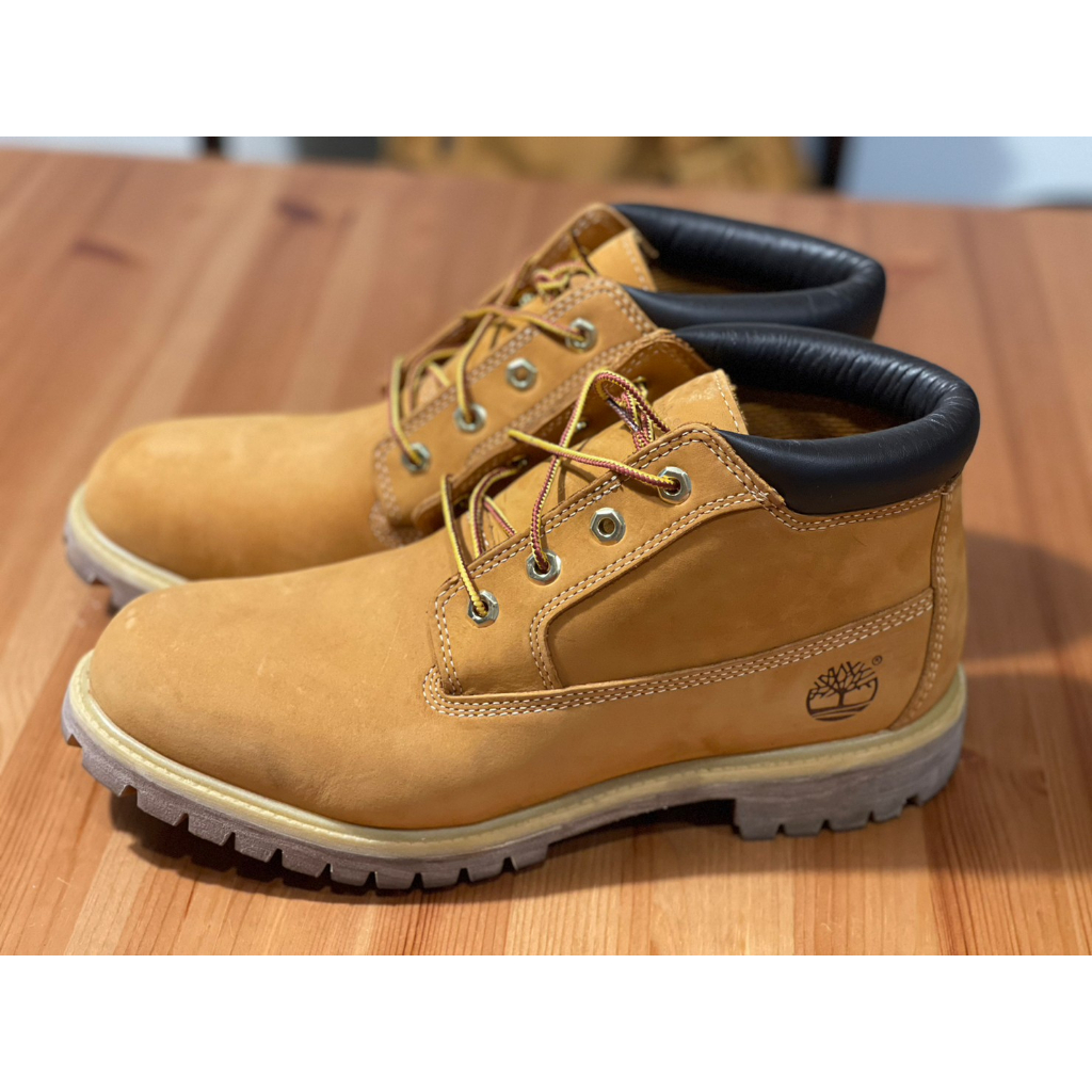 【Timberland】男款小麥黃經典防水短靴--近全新