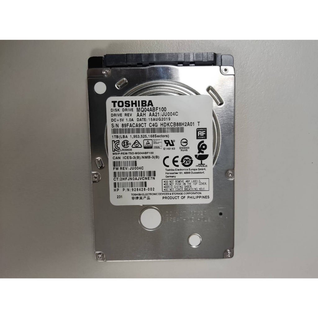 筆電 硬碟 TOSHIBA 東芝 SATA3 1TB 1000G 2.5吋 7mm 128M 高緩存 電腦 磁碟 SSD