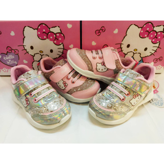 [kikishoes]Sanrio Hello Kitty側邊大頭KITTY亮晶晶輕休閒鞋運動鞋女童運動鞋14號現貨