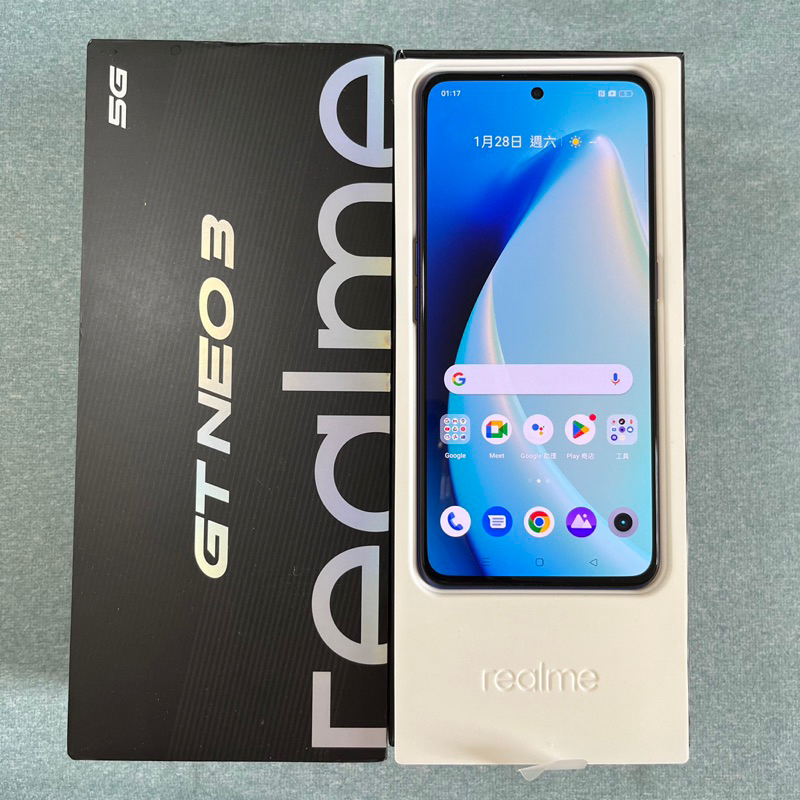 realme GT Neo3 5G 256G 利曼 95新 功能正常 二手 6.7吋 雙卡雙待 指紋 臉部辨識 台中