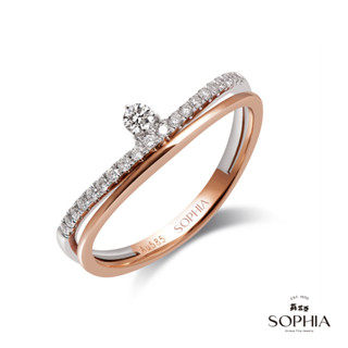 【SOPHIA 蘇菲亞珠寶】情竇初開 14K雙色 鑽石戒指｜情人/閨密 送禮推薦