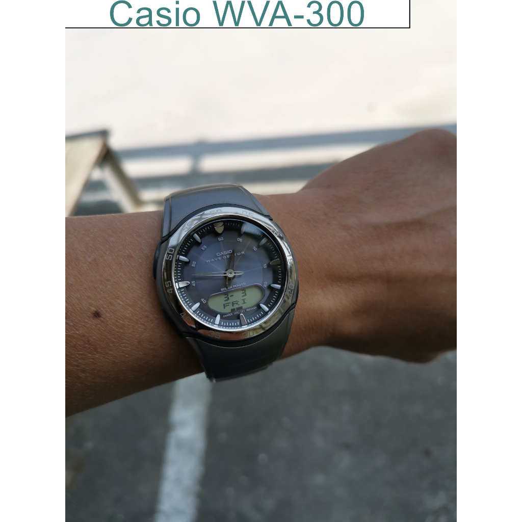 【卡西歐控】保證真品casio電波太陽能WVA-300二手良品日本福島單局電波校時+強悍太陽能#289