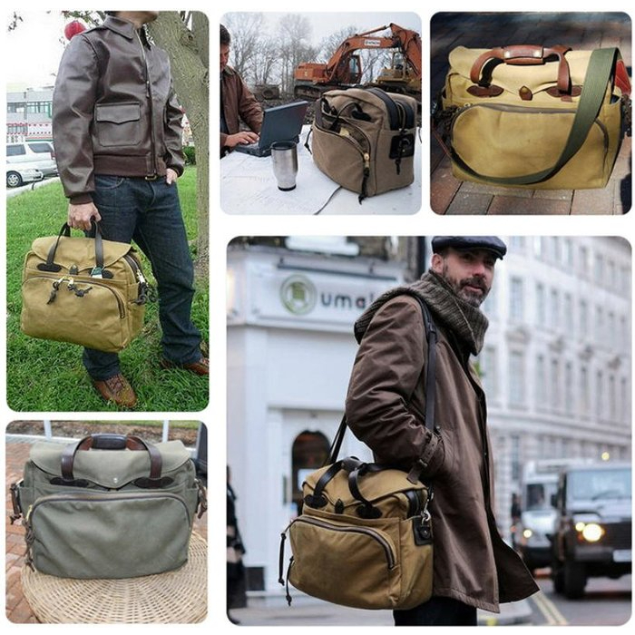 復刻版 FILSON 70258 Briefcase 重磅帆布公事包 工具袋 側背包 商務包 軍綠 卡其 海軍藍