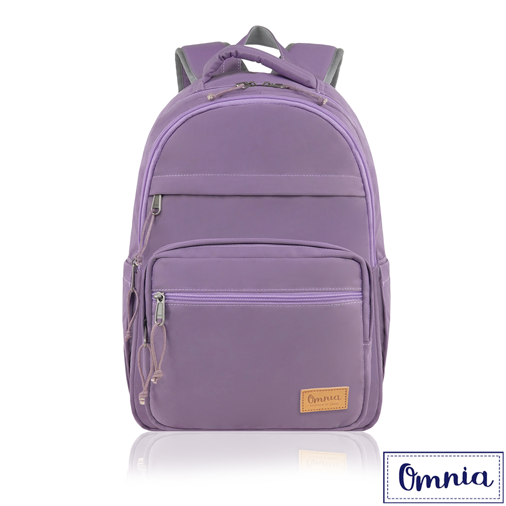 【OMNIA】輕旅行大容量收納款筆電後背包(紫色)