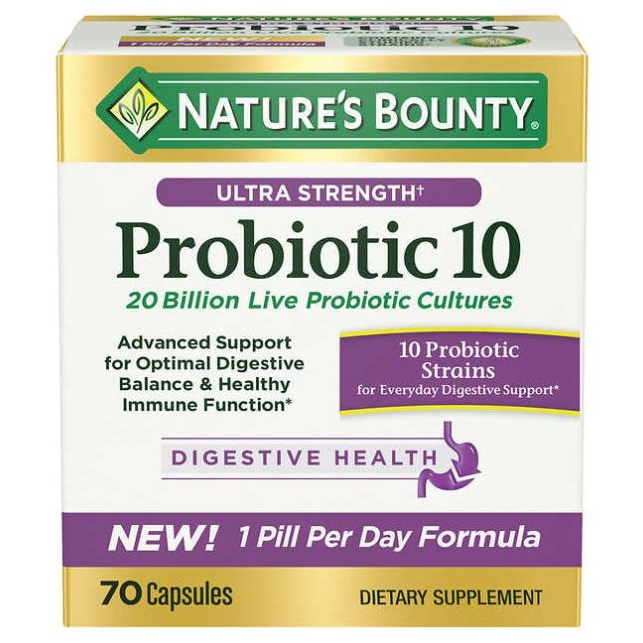 美國好市多(2025/03)Nature's Bounty自然之寶 Probiotic 10 強效益生菌，70顆