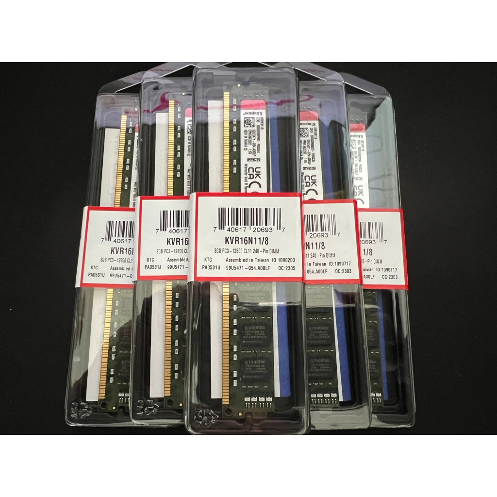 (全新) 金士頓 KINGSTON DDR3 1600 8G 桌上型記憶體(KVR16N11/8)