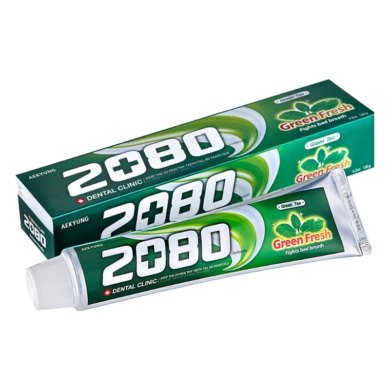 【過期出清】韓國2080綠茶清新護齦牙膏120g