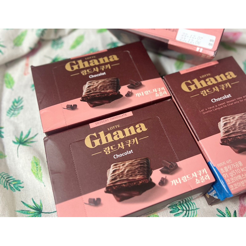 快速出貨/韓國樂天Ghana巧克力餅乾新包裝