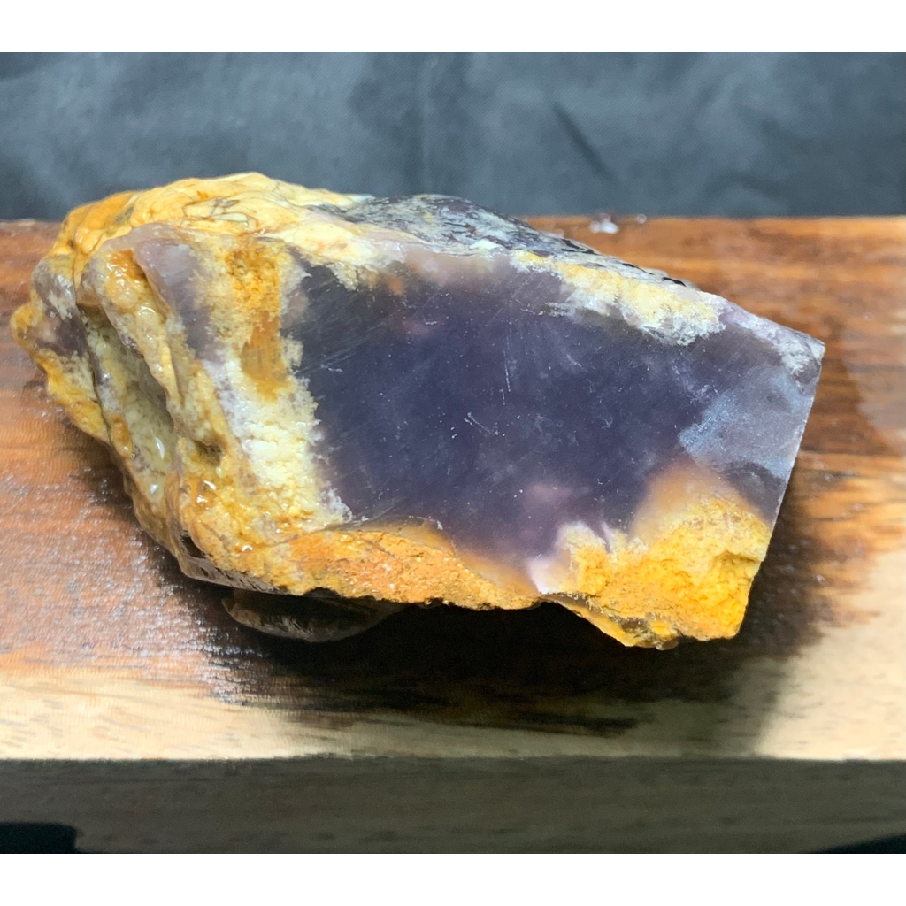 『藏琢』花紫玉原石147克(編號V）/ 紫玉髓 紫玉 原石 原礦