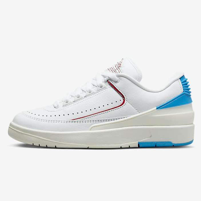 R‘代購 W Air Jordan 2 Retro Low UNC To Chicago 白北卡紅 DX4401-164